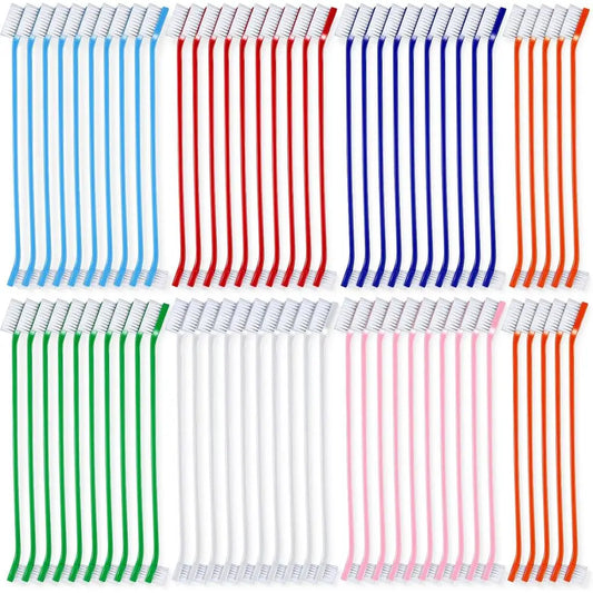 Dog Toothbrush Kit 70-Piece Dual-Head Pet Toothbrush Set