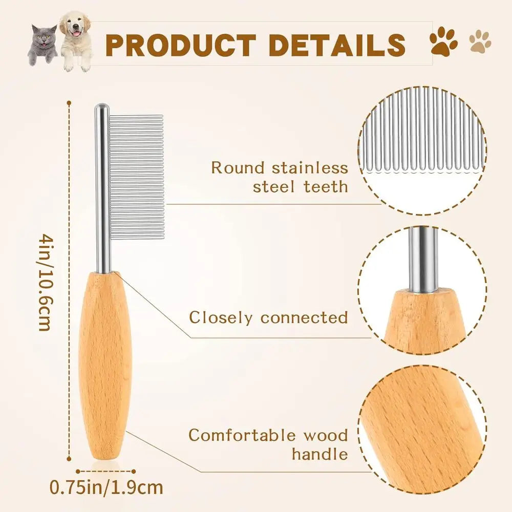 Pet Combing and Finishing Metal Comb for Dogs Grooming Tool