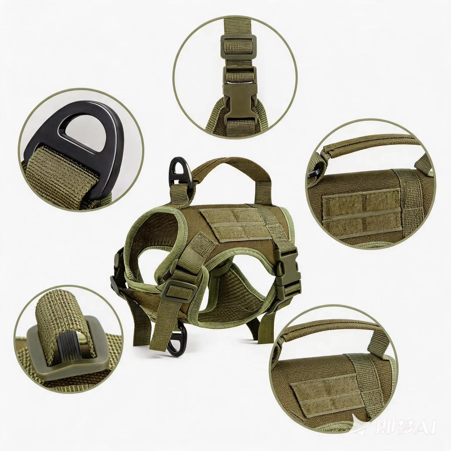 Tactical Cat Harness And Leash Set With Escape Proof Mesh