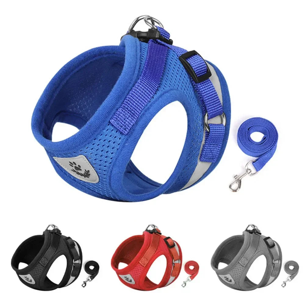CAIBAN Cat Harness Leash Set Reflective Escape Proof Nylon Vest