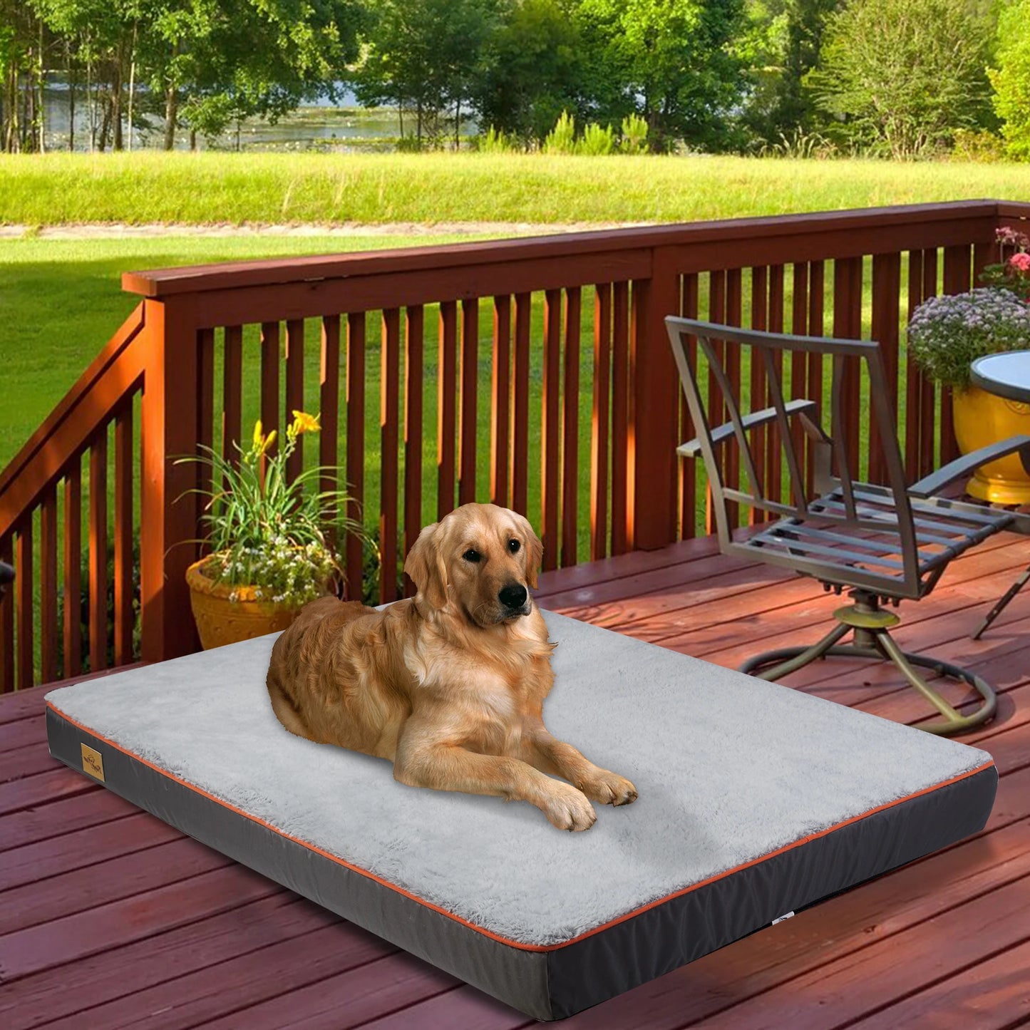BINGOPAW Orthopedic Dog Bed Foam Cushion With Washable Cover