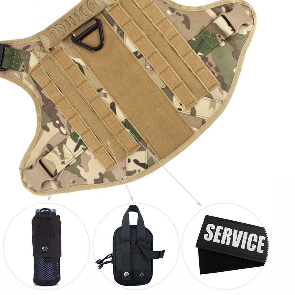 Tactical Dog Harness Leash Set For Large Dogs Training Malinois