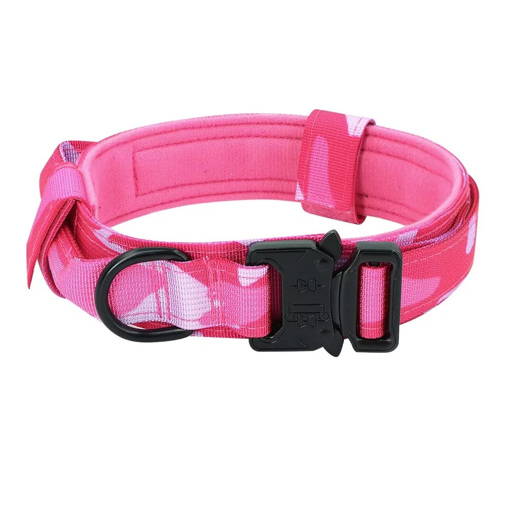 Nylon Adjustable Tactical Dog Training Collar And Leash Set