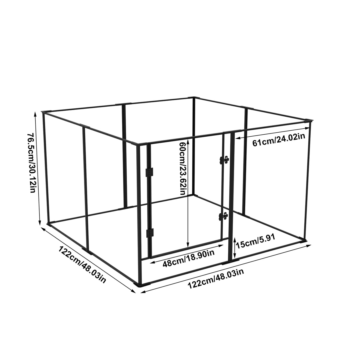 BINGOPAW 8 Panel Clear Acrylic Dog Playpen For Small Animals