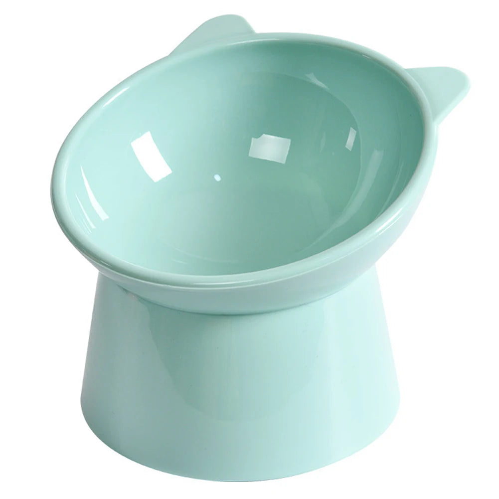 ALLOYSEED Tilted Elevated Cat Food Bowl Non Slip Ergonomic Dish