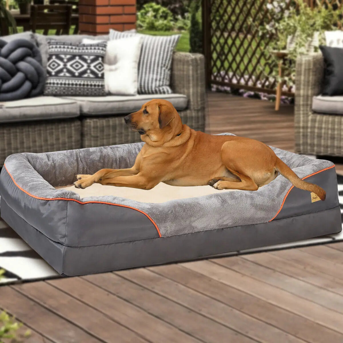 BINGOPAW Orthopedic Dog Bed With Foam Support And Removable Cover