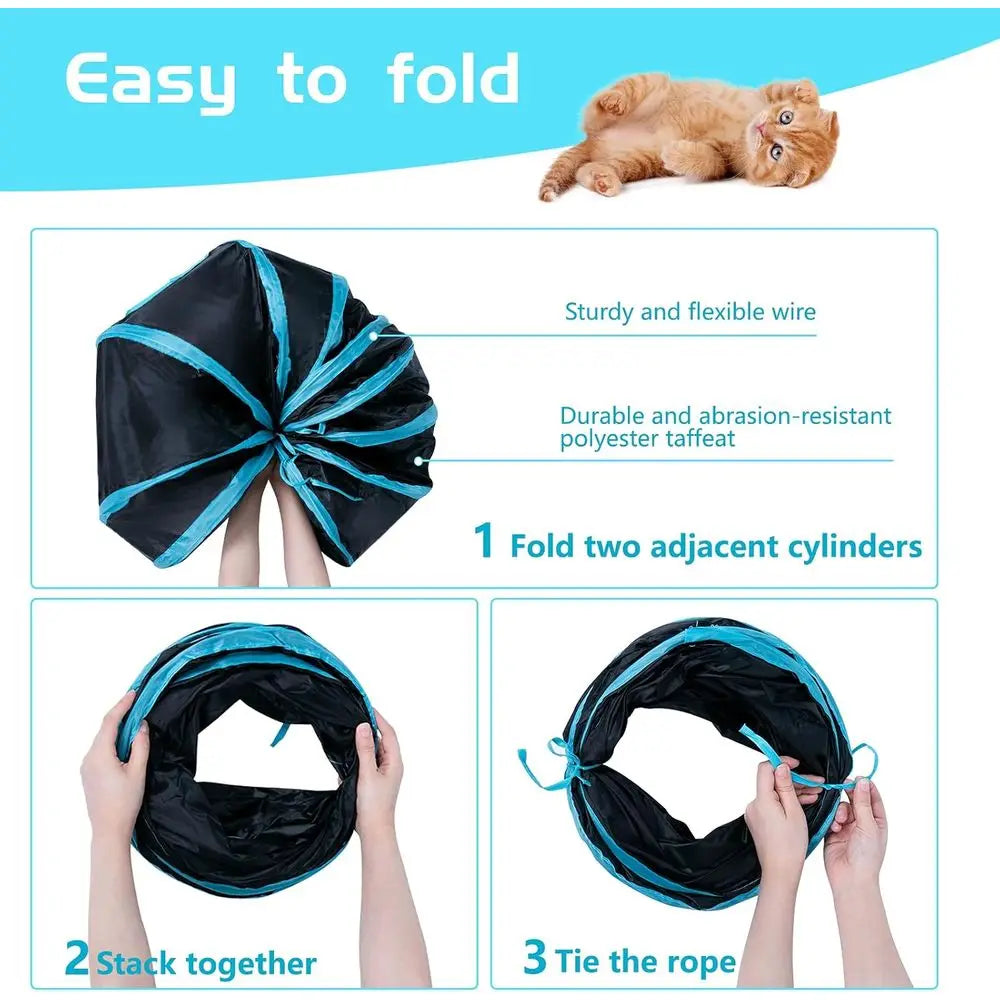 Collapsible Pet Play Tunnel Interactive Maze With Exercise Ball
