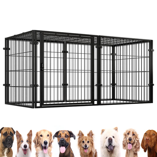 Heavy Duty Wire Dog Crates with Door Stackable Kennel Cage Puppy