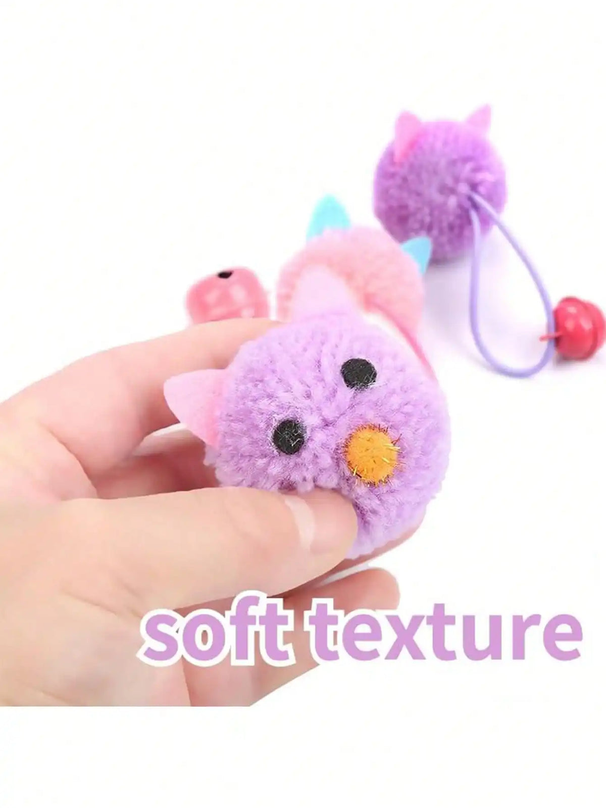 Interactive Plush Cat Toys With Bells And Chew Textures
