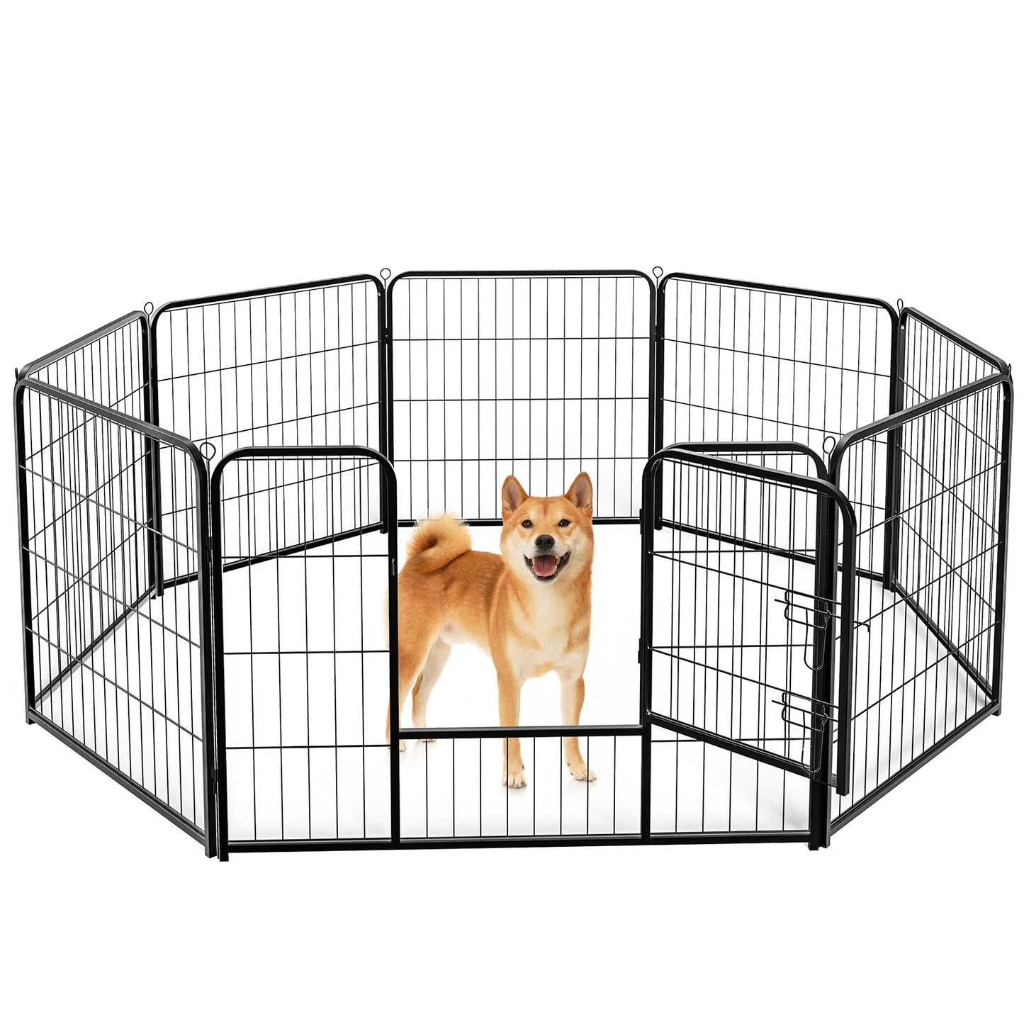 JHK Metal Foldable Dog Playpen Sturdy Pet Exercise Fence