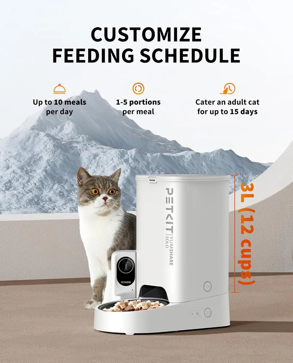 Automatic Cat Feeder With Camera 1080P HD Night Vision