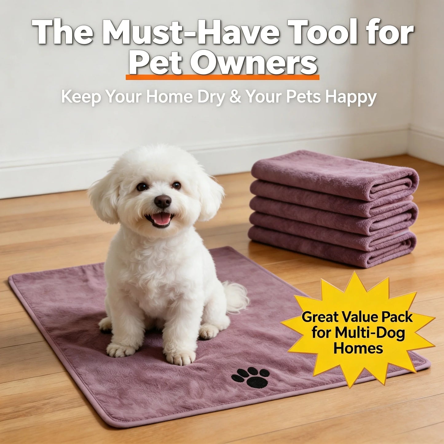 Pet Bath Towel Microfiber Quick Dry For Dogs And Cats