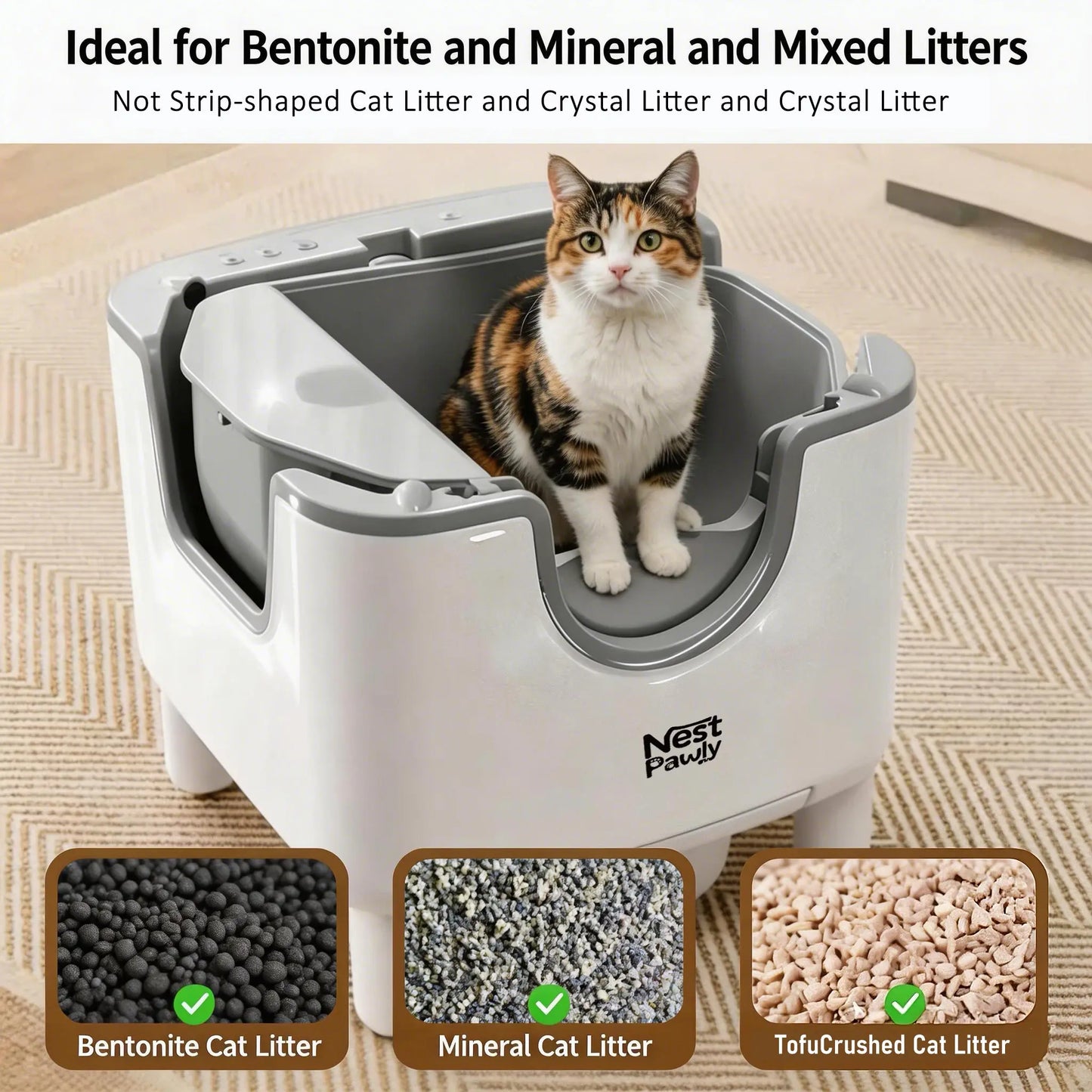 NestPawly M07 Self Cleaning Litter Box With Odor Control