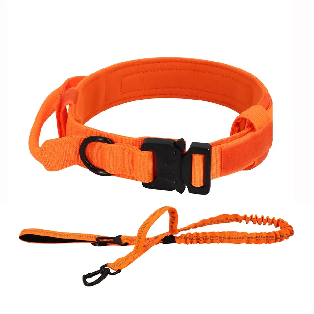 Nylon Adjustable Tactical Dog Training Collar And Leash Set