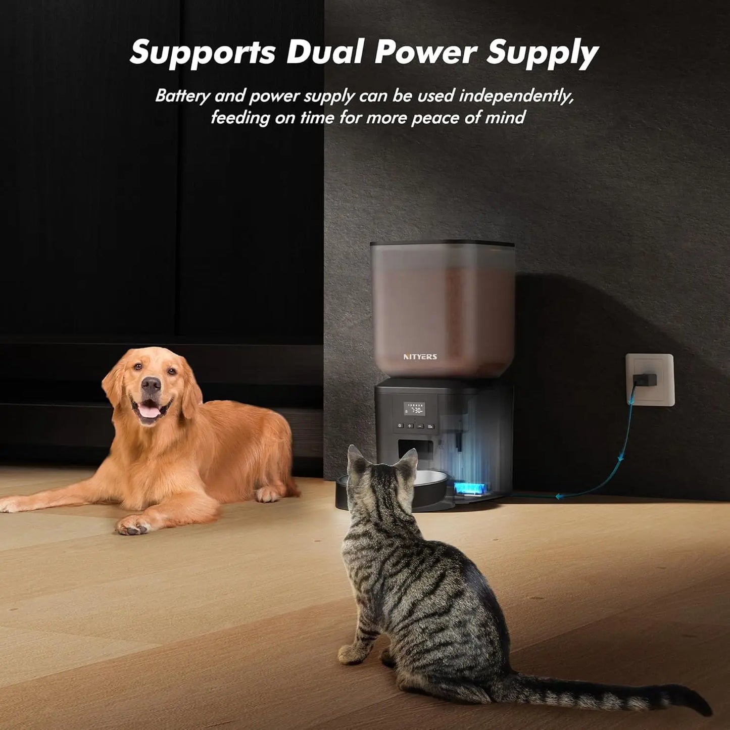 NITYERS Automatic Pet Feeder With Voice Recorder And Timed Feeding