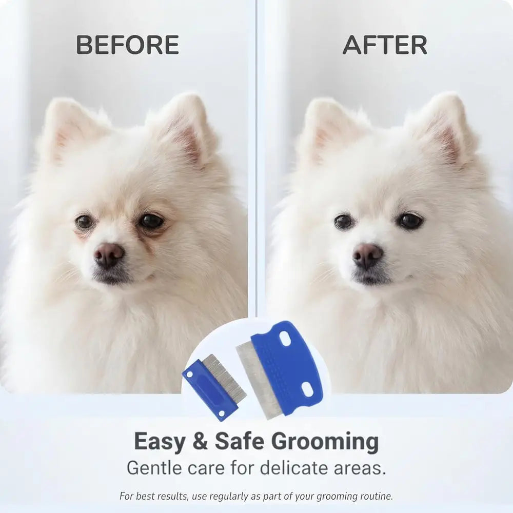Tear Stain Remover Comb for Dogs and Cats, Stainless Steel