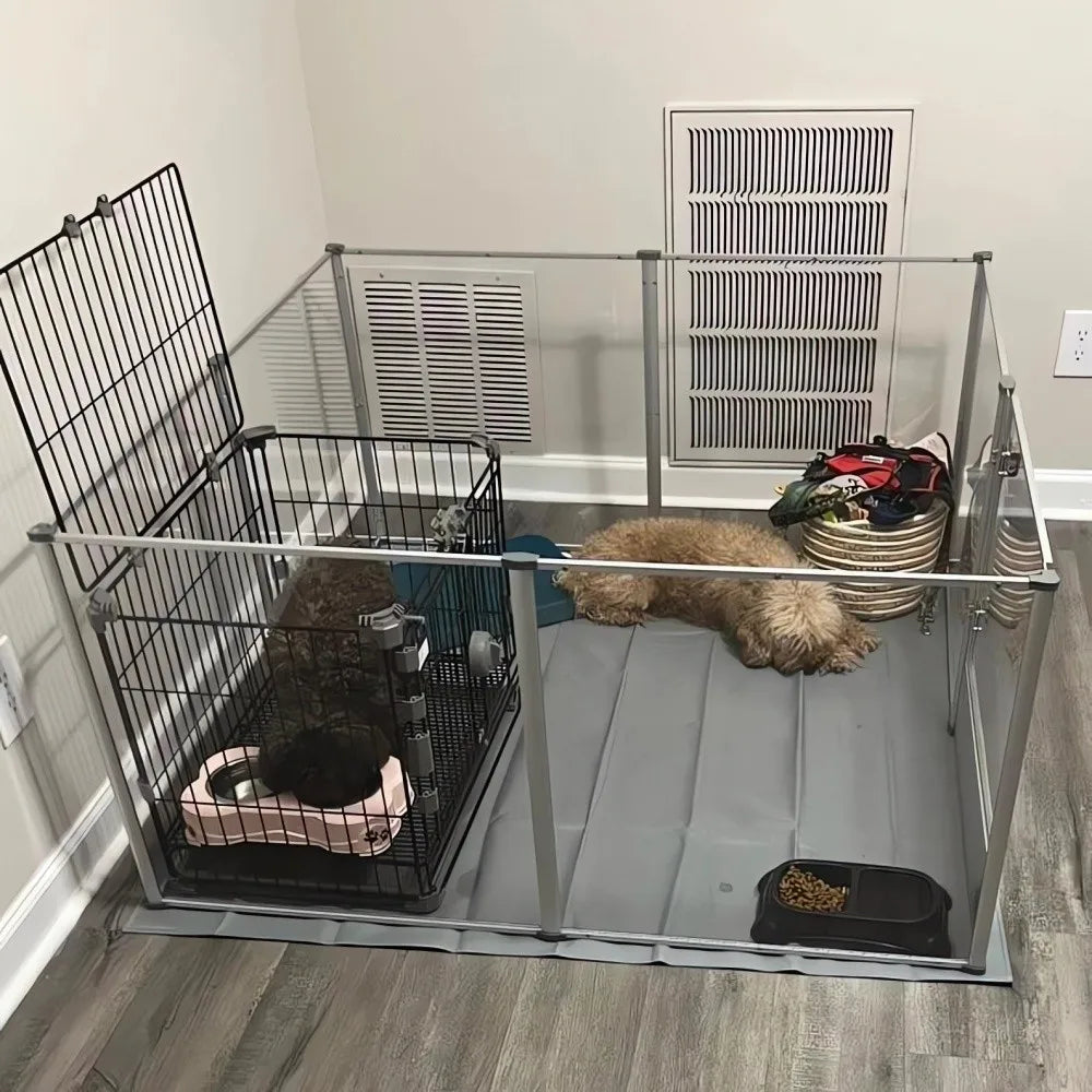 Borwart Durable Acrylic Dog Playpen And Secure Pet Enclosure