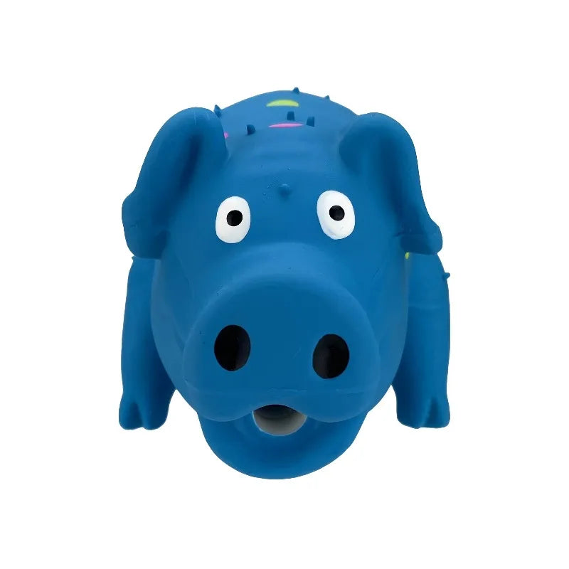 Pig Shaped Latex Dog Chew Toy For Playful Barnyard Fun