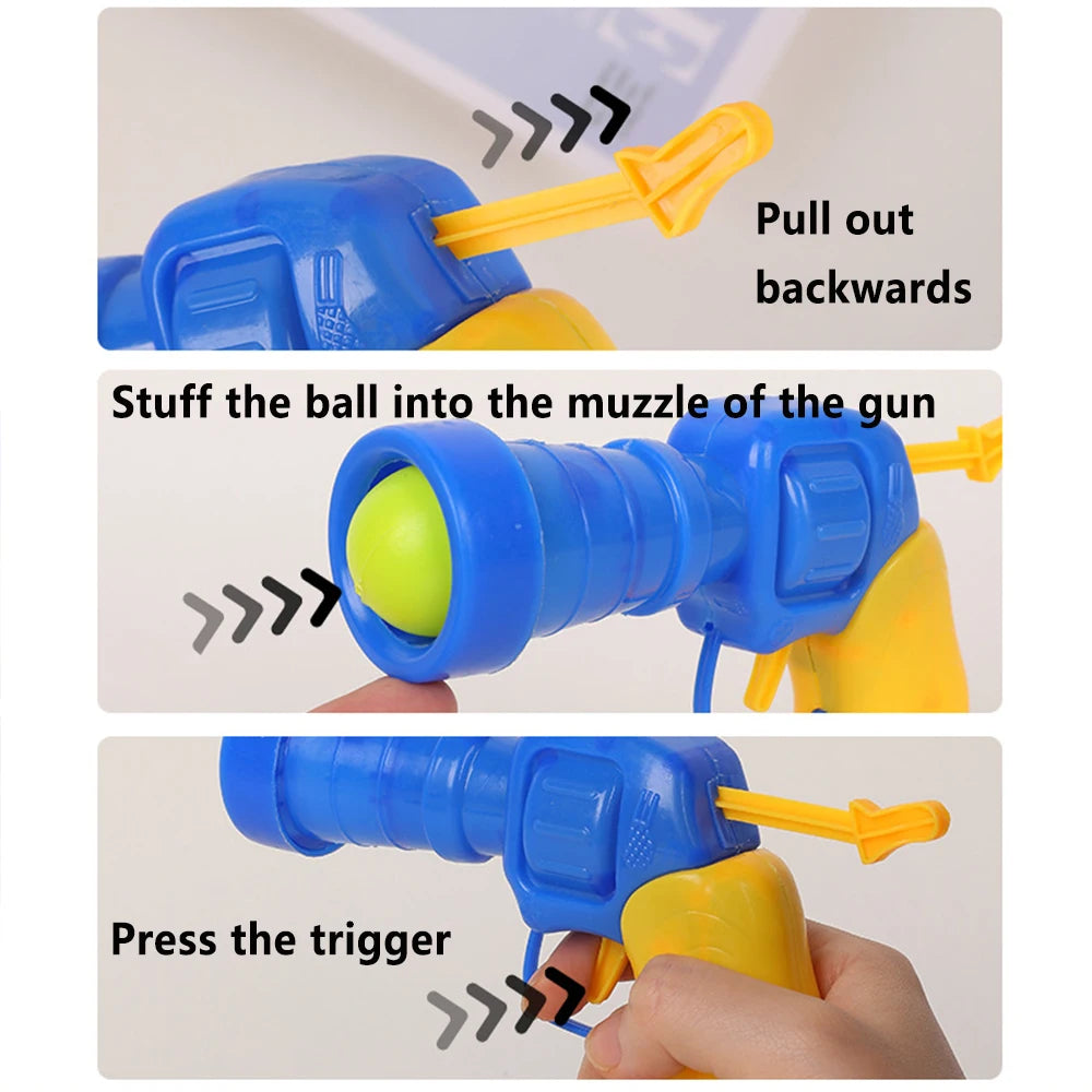 Premium Interactive Cat Plush Ball Shooting Toy Launcher