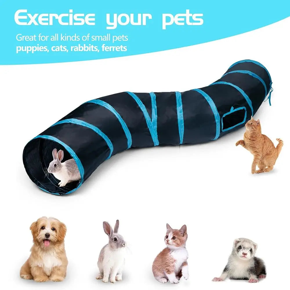 Collapsible Pet Play Tunnel Interactive Maze With Exercise Ball