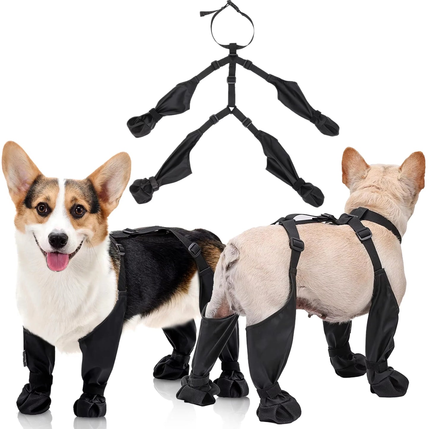 Waterproof Dog Shoes Adjustable Pet Boots For Outdoor Walking Paw Protection