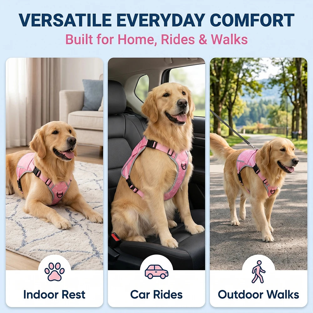 Dog Cooling Vest With Replaceable Cooling Packs For Outdoors