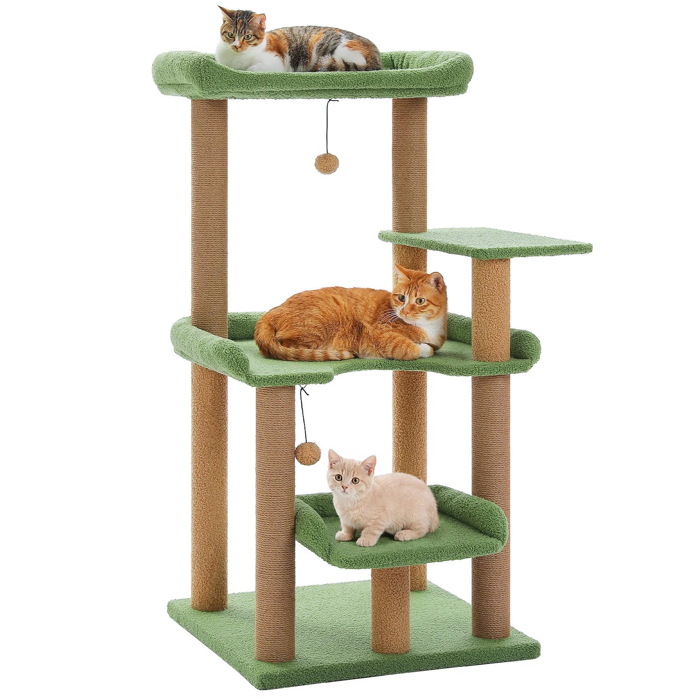 PAWZ Road Multi-Level Cat Tree With Sisal Scratching Posts And Top Perch