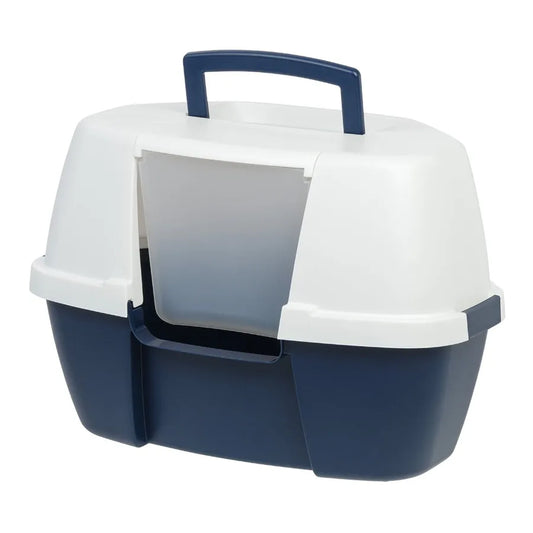 Corner Cat Litter Box With Enclosed Lid Design And Buckles