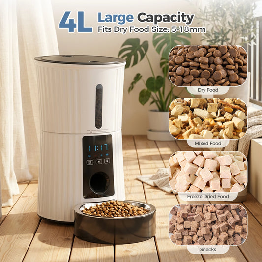 JHK WiFi Automatic Cat Feeder With App Control Smart