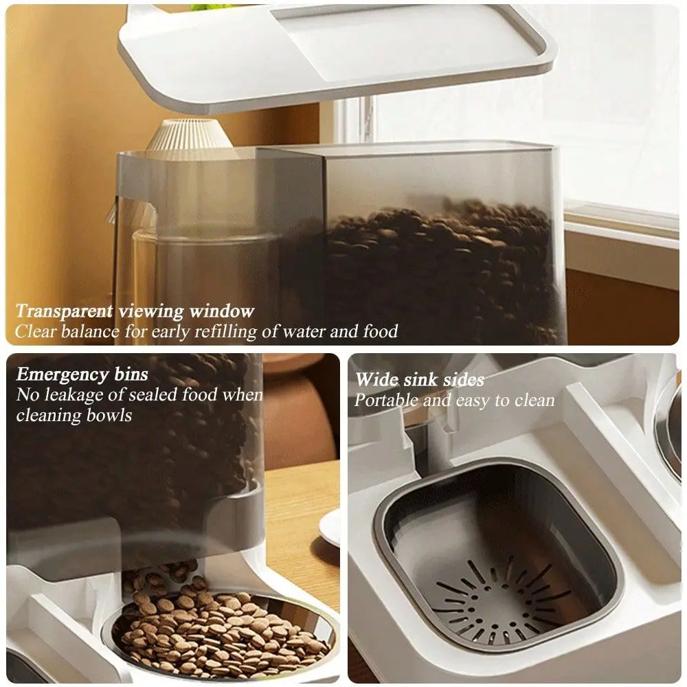 Cat Feeder And Water Dispenser Two In 1 Pet Waterer