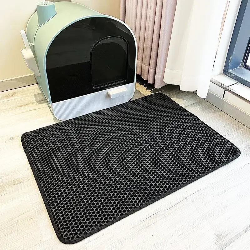 Cat Litter Mat Waterproof Double Layer Nonslip Washable Pad