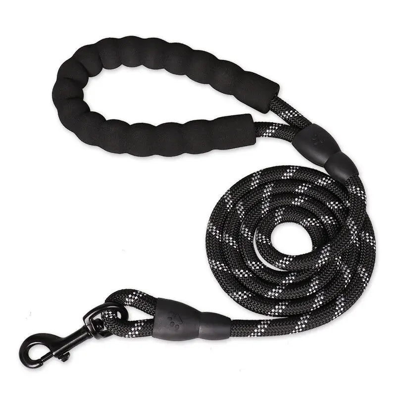 Reflective Nylon Dog Leash With Padded Handle For Safety