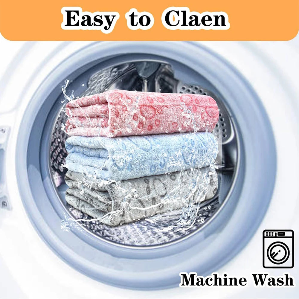 Ultra-Soft Paw Print Dog Blankets, Cozy, Machine Washable