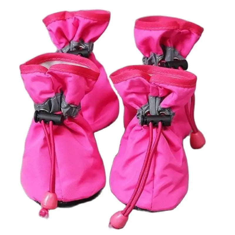 Waterproof Pet Shoes For Dogs And Cats 4-Piece Anti-Slip Boots