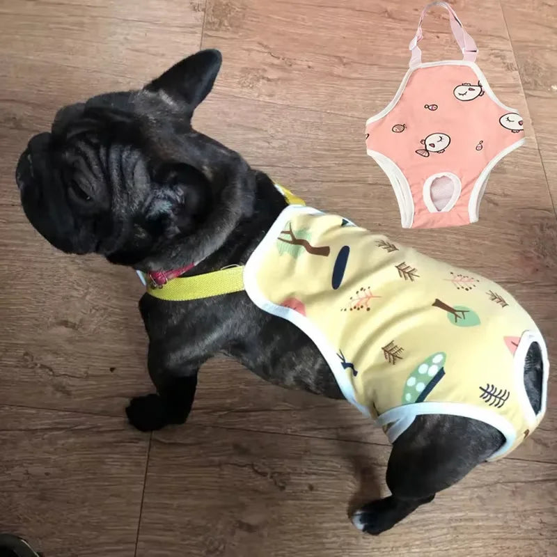 Adjustable Dog Underwear and Safety Trousers for French Bulldog