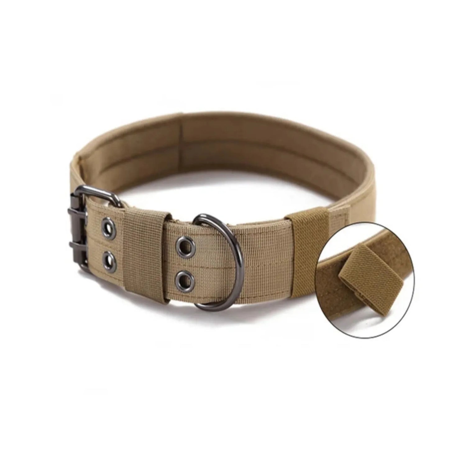 Tactical Heavy Duty Nylon Dog Collar With Metal Buckle