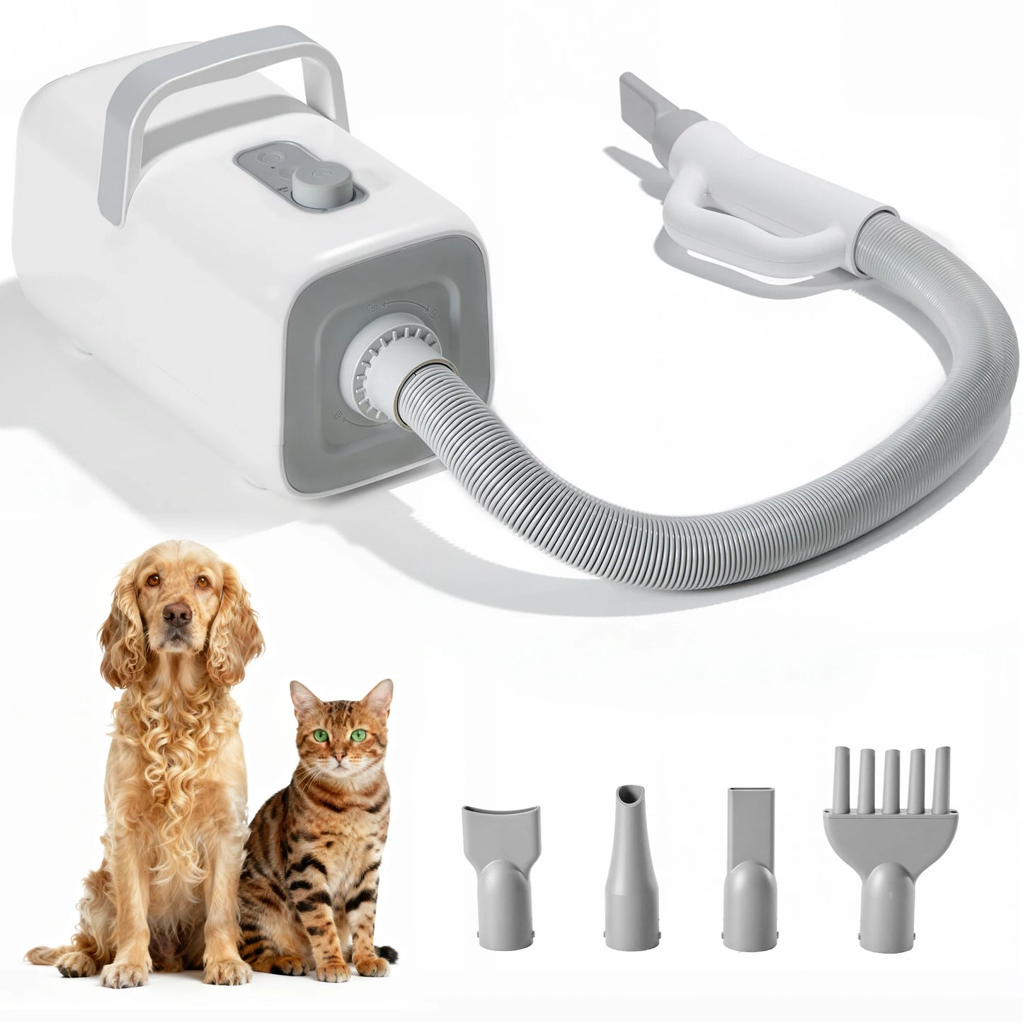 Low Noise Dog Grooming Vacuum Dryer With Adjustable Nozzles
