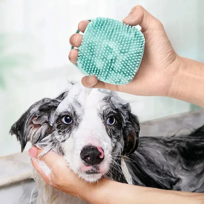 Multifunctional Soft Silicone Pet Bath Massage Brush For Dogs Cats