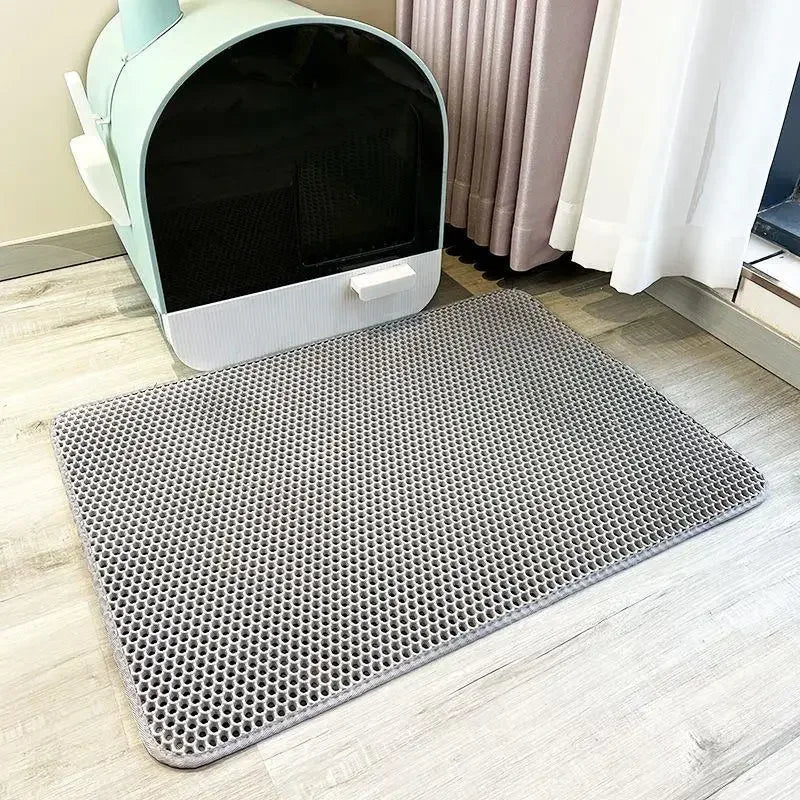 Cat Litter Mat Waterproof Double Layer Nonslip Washable Pad