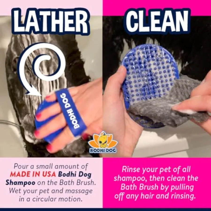 Premium Stainless Steel Pet Grooming And Shampoo Brush