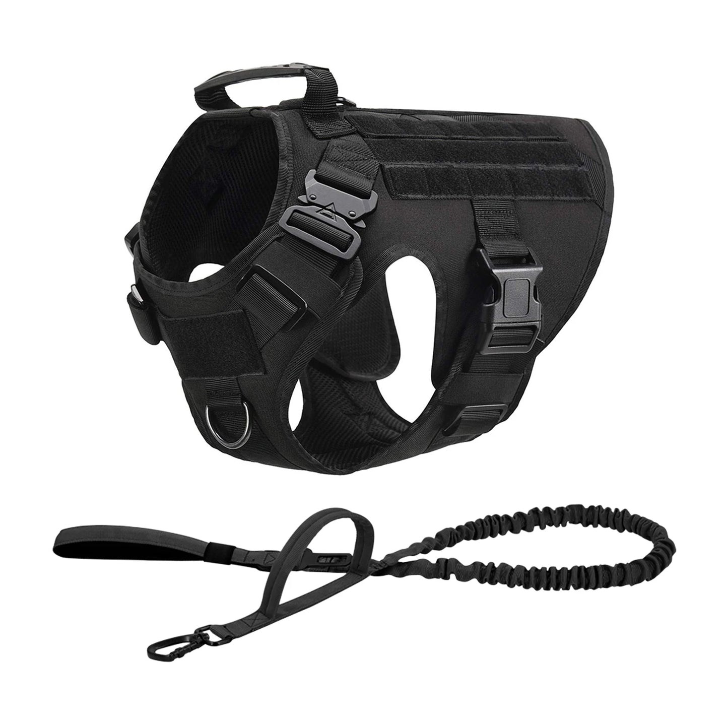 Tactical Dog Harness With Molle Pouches For Medium To Large Dogs