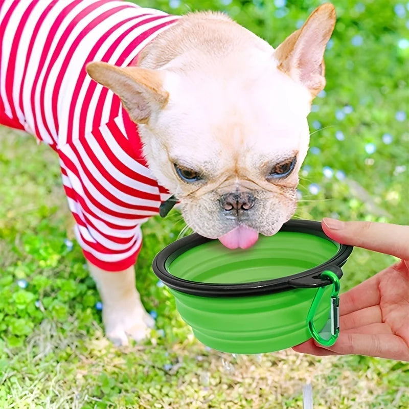 Portable Collapsible Pet Bowl For Cats And Dogs TPR Silicone
