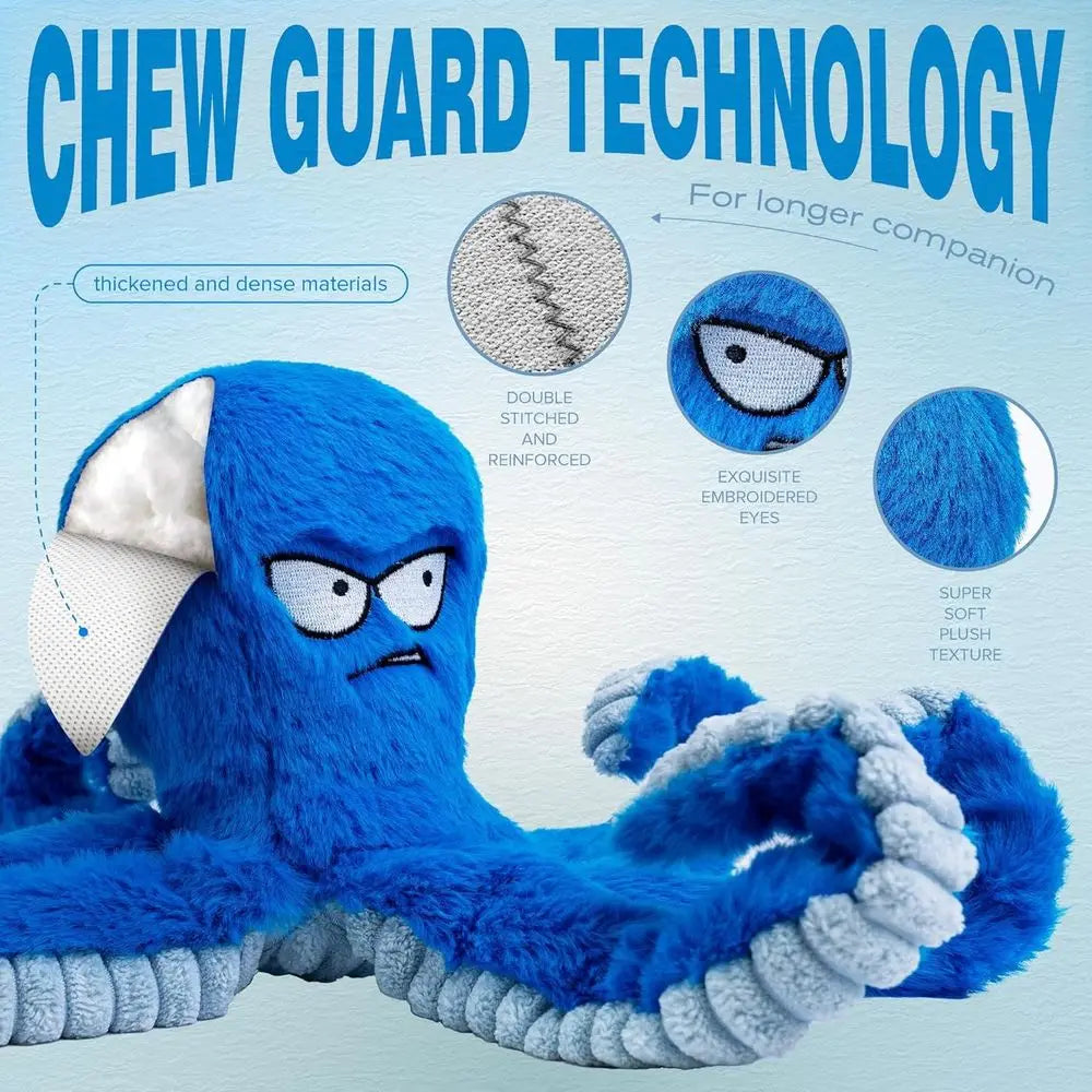 Tough Dog Toys Squeaky Tug War Interactive Chew Toy Crinkle