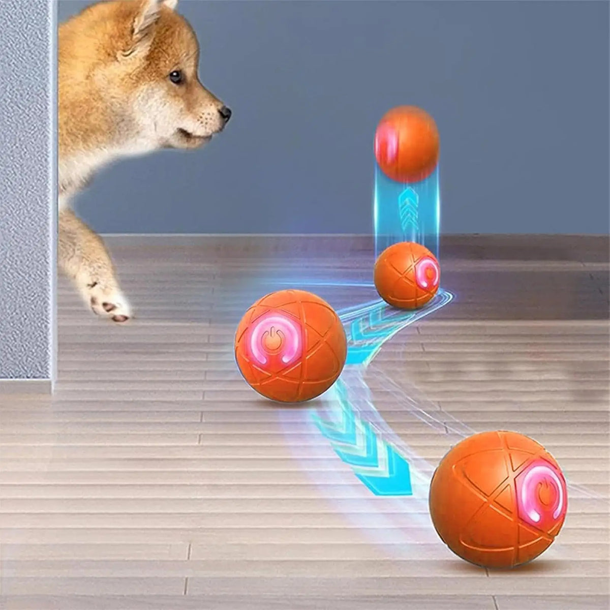 Interactive Dog Toy For Aggressive Chewers With Automatic Rolling Design