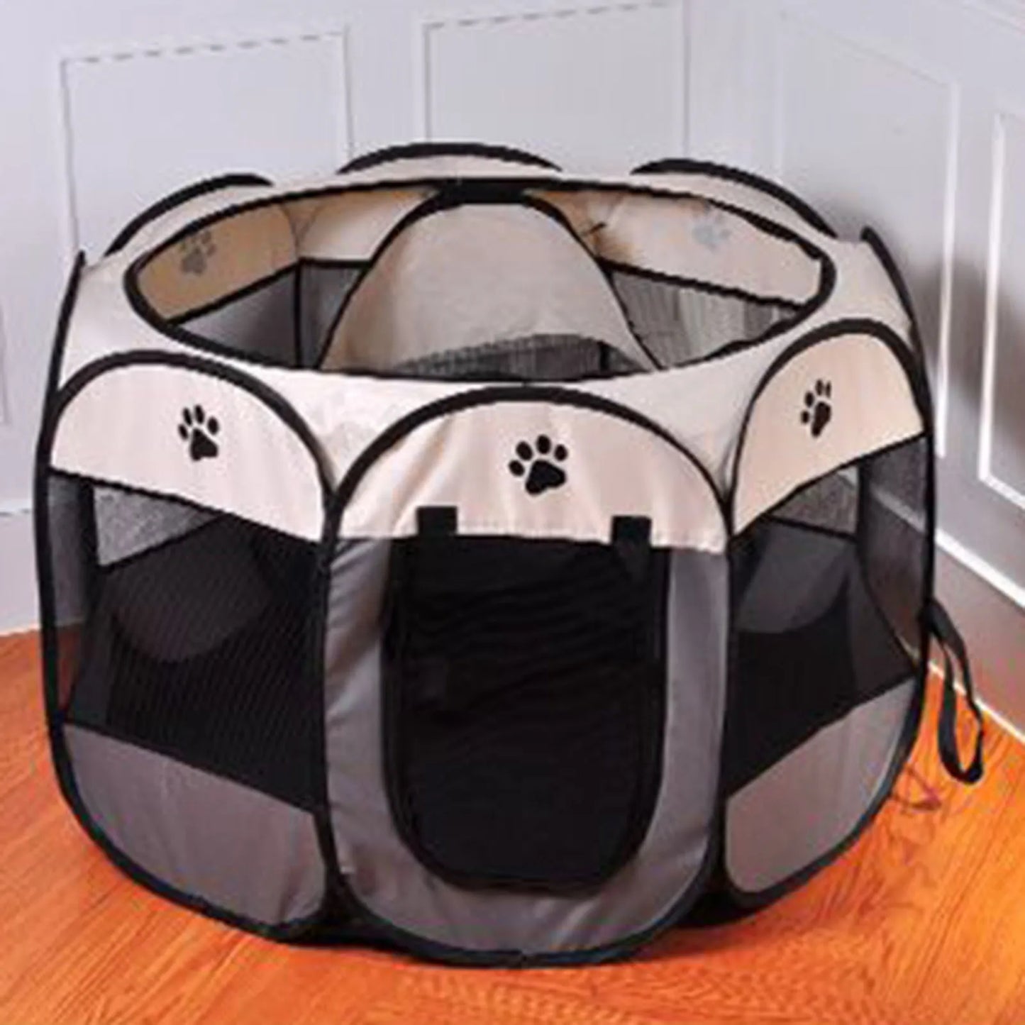 TOPINCN Portable Dog Crate Breathable Foldable Kennel For Pets
