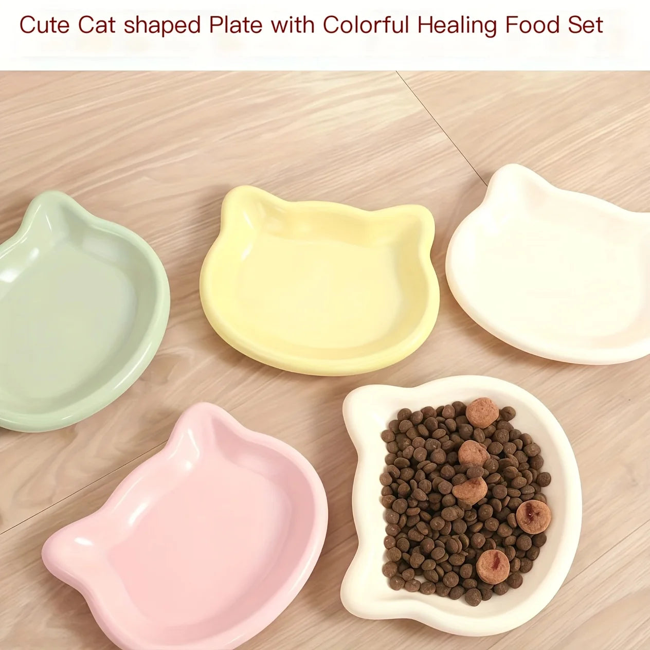 4-Color Cat Pet Bowl Premium Anti-Black-Nose Dish For Dwarf Cats