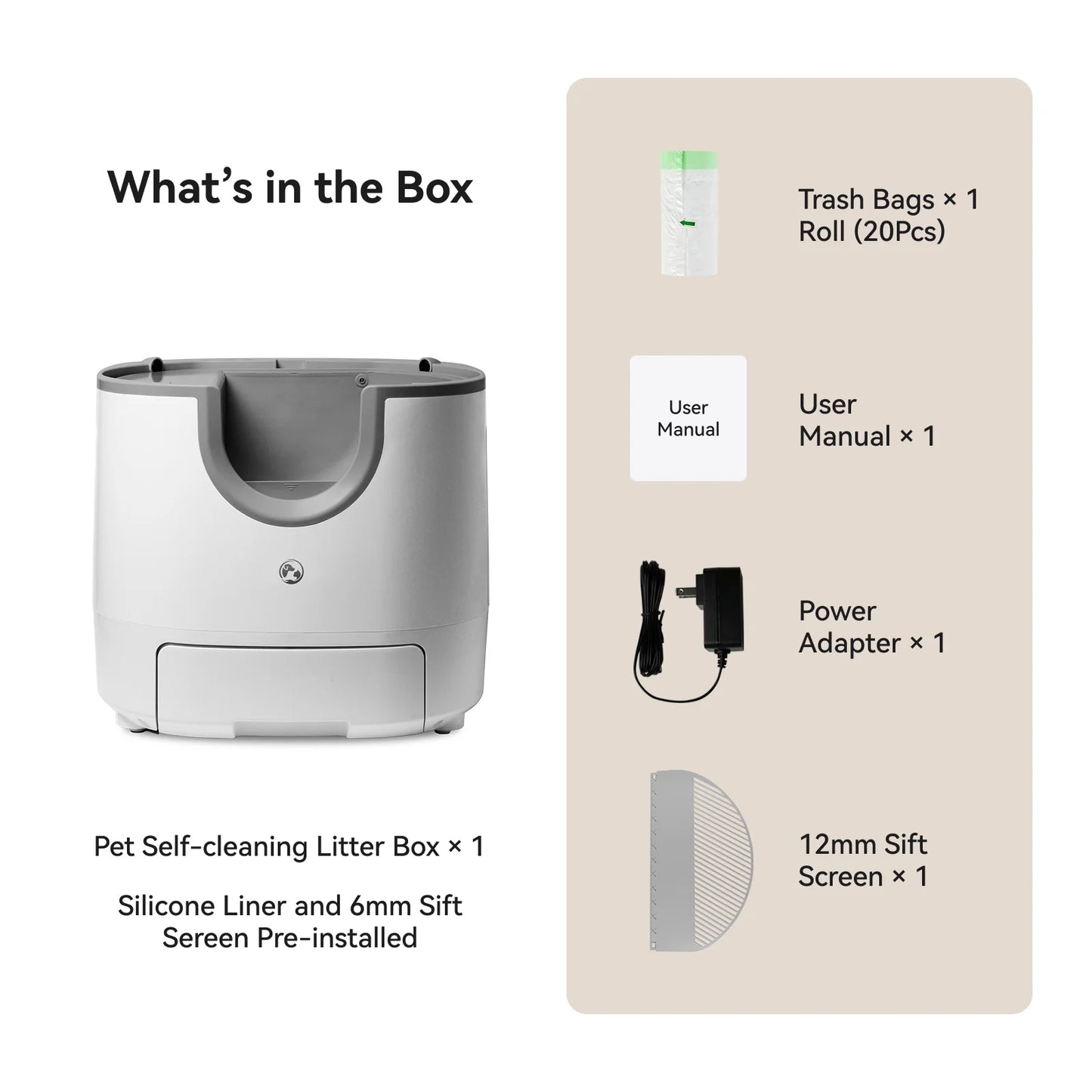Furoomate Automatic Cat Litter Box Self Cleaning 11L