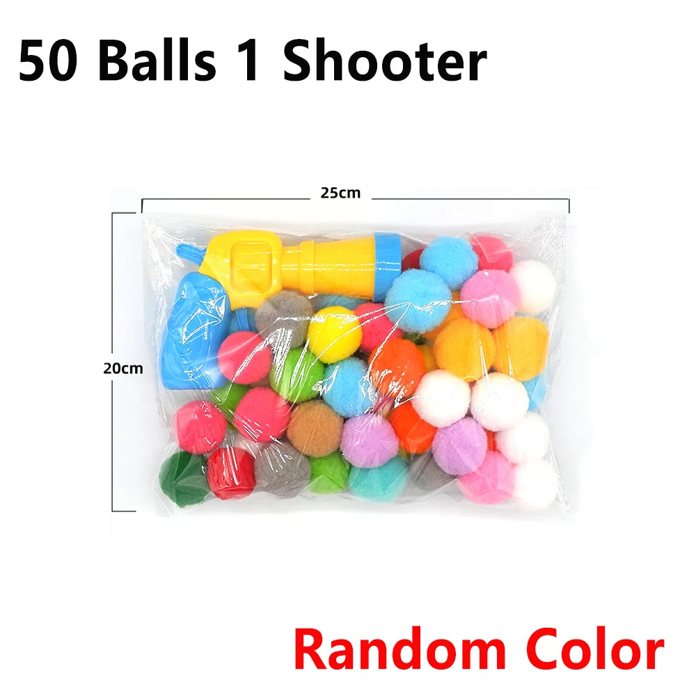 Premium Interactive Cat Plush Ball Shooting Toy Launcher