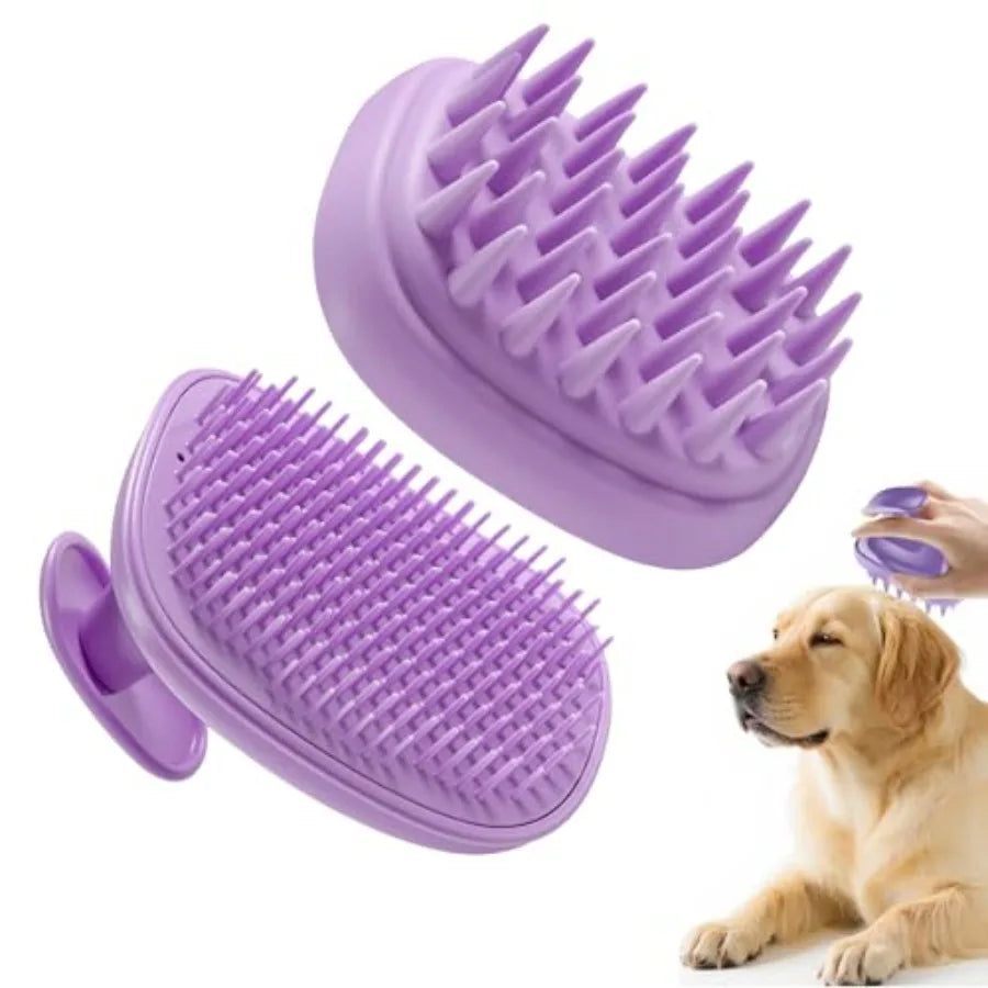 Premium Silicone Dog Grooming Brush For Bath And Massage Care