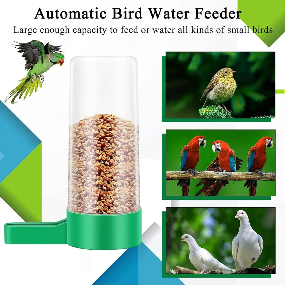 Lamoutor 4 Piece Plastic Bird Water Feeder Clip For Cages